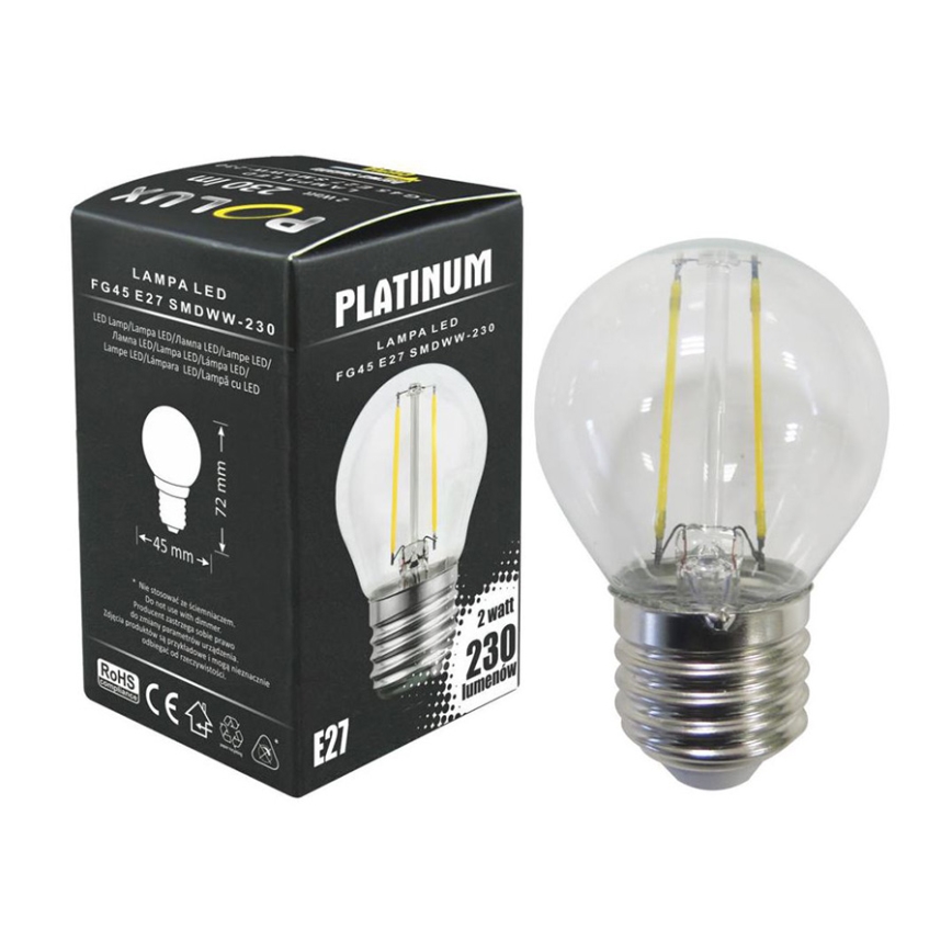 Светодиодная лампочка 1xE27/2,5W/230V 3000К