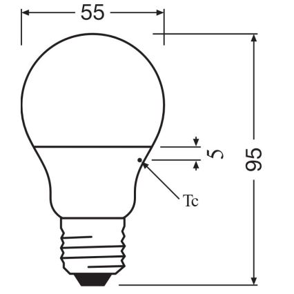 Светодиодная лампочка A40 E27/4,9W/230V 2700K - Osram