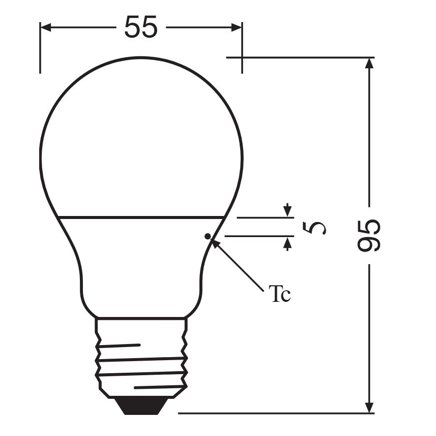 Светодиодная лампочка A40 E27/4,9W/230V 2700K - Osram