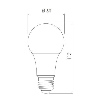 Светодиодная лампочка A60 E27/10W/230V 3000/4000/6400K