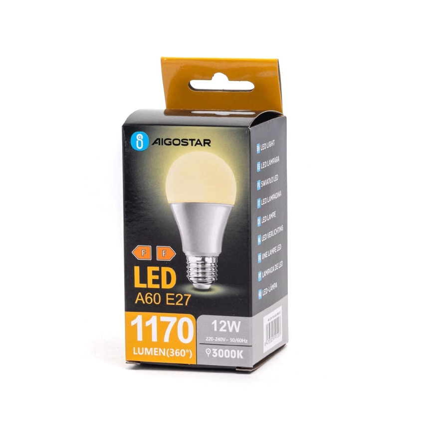 Светодиодная лампочка A60 E27/12W/230V 3000K - Aigostar