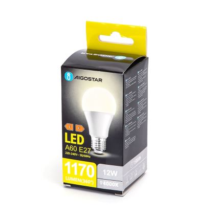 Светодиодная лампочка A60 E27/12W/230V 4000K - Aigostar