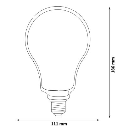 Светодиодная лампочка DECO VINTAGE FILAMENT O110 E27/4W/230V 1800K