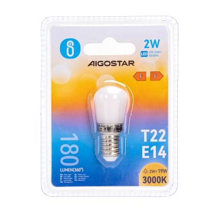 Светодиодная лампочка для холодильника T22 E14/2W/230V 3000K - Aigostar