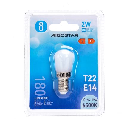 Светодиодная лампочка для холодильника T22 E14/2W/230V 6500K - Aigostar
