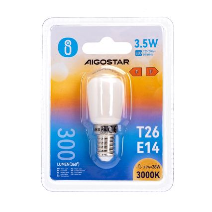 Светодиодная лампочка для холодильника T26 E14/3,5W/230V 3000K - Aigostar