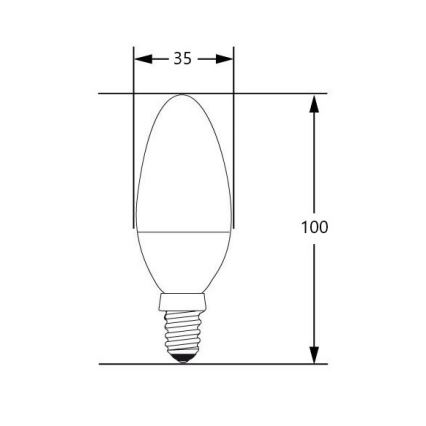 Светодиодная лампочка E14/4W/230V 2700-3000K