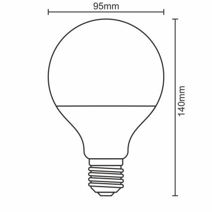 Светодиодная лампочка E27/18W/165-265V 3000K
