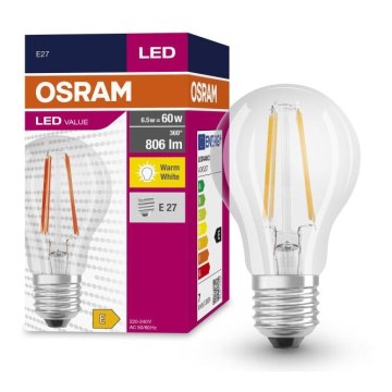 Светодиодная лампочка FILAMENT A60 E27/6,5W/230V 2700K - Osram
