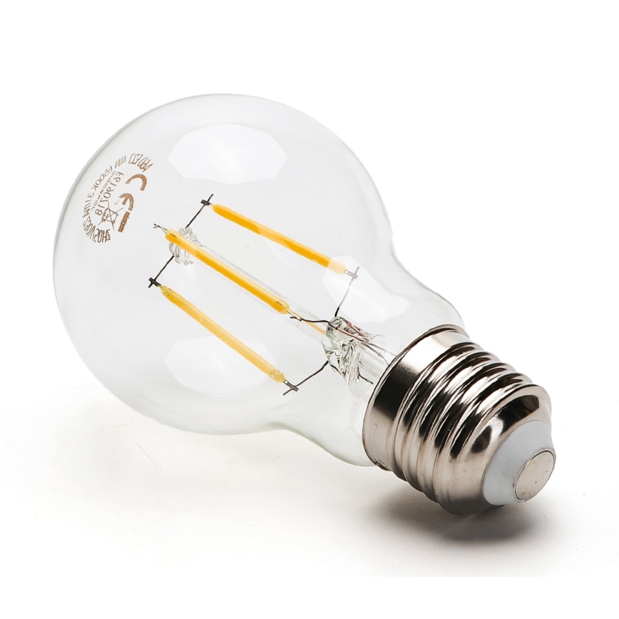Светодиодная лампочка FILAMENT A60 E27/8W/230V 2700K - Aigostar