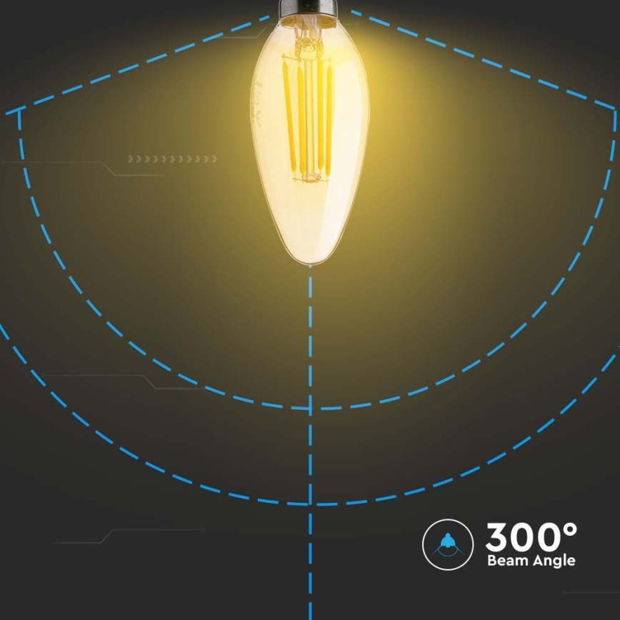 Светодиодная лампочка FILAMENT AMBER E14/4W/230V 2200K