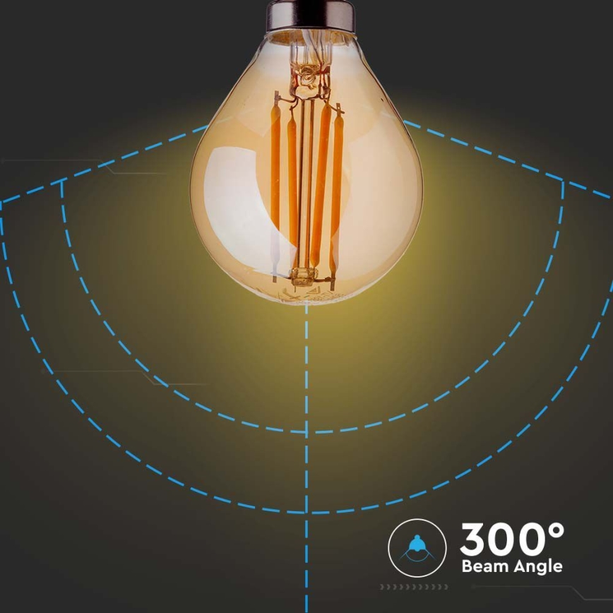 Светодиодная лампочка FILAMENT AMBER P45 E14/4W/230V 2200K