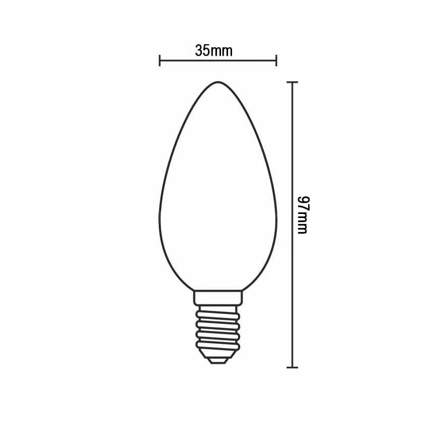 Светодиодная лампочка FILAMENT C35 E14/4W/230V 3000K