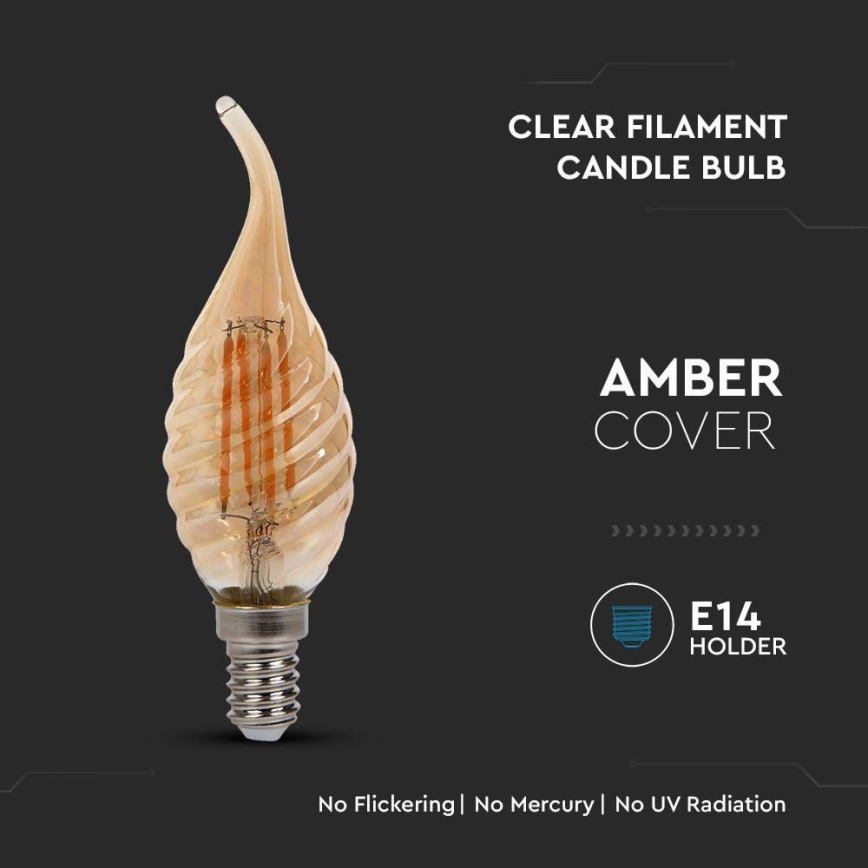 Светодиодная лампочка FILAMENT E14/4W/230V 2200K