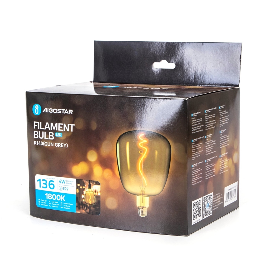 Светодиодная лампочка FILAMENT E27/4W/230V 1800K - Aigostar