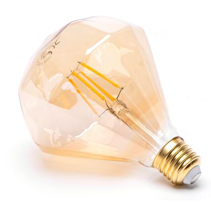 Светодиодная лампочка FILAMENT E27/4W/230V 1800K алмаз - Aigostar