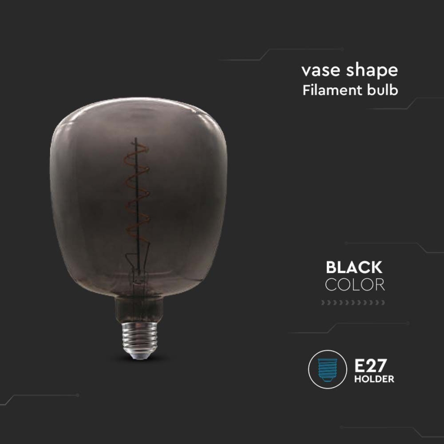 Светодиодная лампочка FILAMENT E27/4W/230V черный