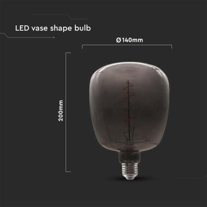 Светодиодная лампочка FILAMENT E27/4W/230V черный