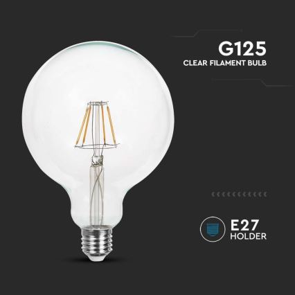Светодиодная лампочка FILAMENT G125 E27/10W/230V 4000K