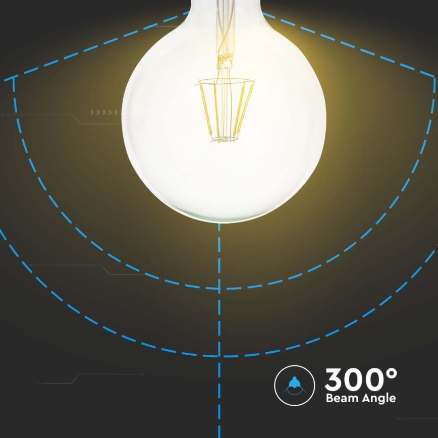 Светодиодная лампочка FILAMENT G125 E27/10W/230V 4000K