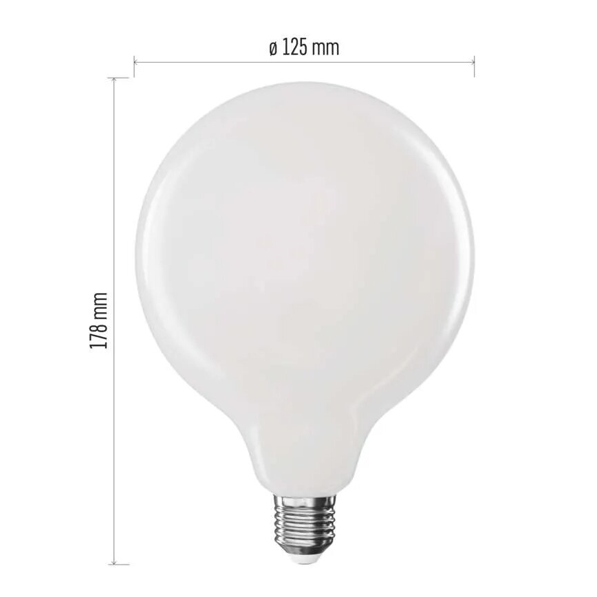 Светодиодная лампочка FILAMENT G125 E27/18W/230V 4000K