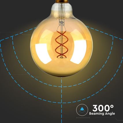 Светодиодная лампочка FILAMENT G125 E27/5W/230V 1800K