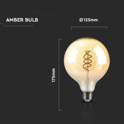 Светодиодная лампочка FILAMENT G125 E27/6W/230V 1800K