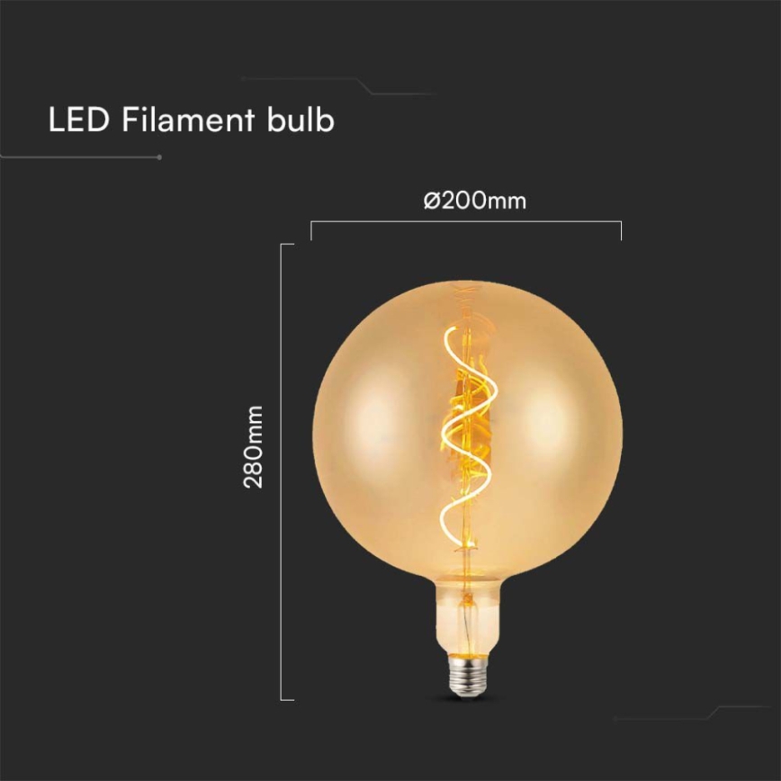 Светодиодная лампочка FILAMENT G200 E27/4W/230V 2700K