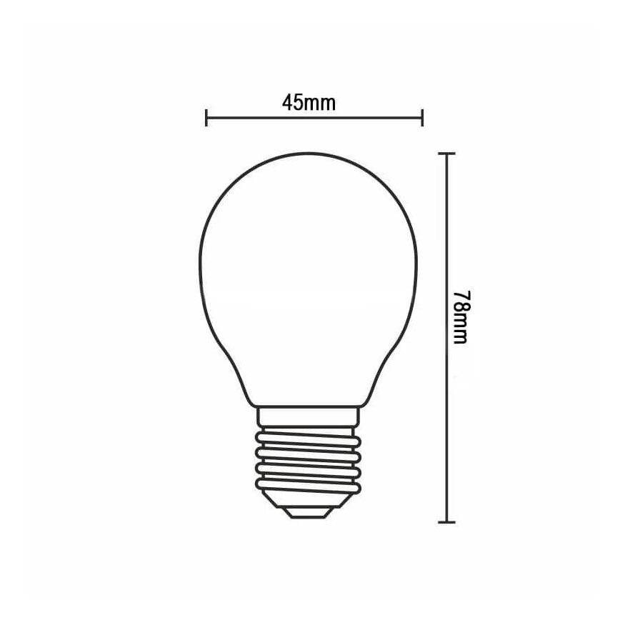 Светодиодная лампочка FILAMENT G45 E14/4W/230V 3000K