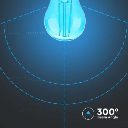 Светодиодная лампочка FILAMENT G45 E27/2W/230V синий