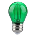 Светодиодная лампочка FILAMENT G45 E27/2W/230V зеленый