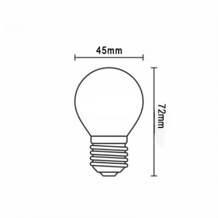 Светодиодная лампочка FILAMENT G45 E27/4W/230V 3000K