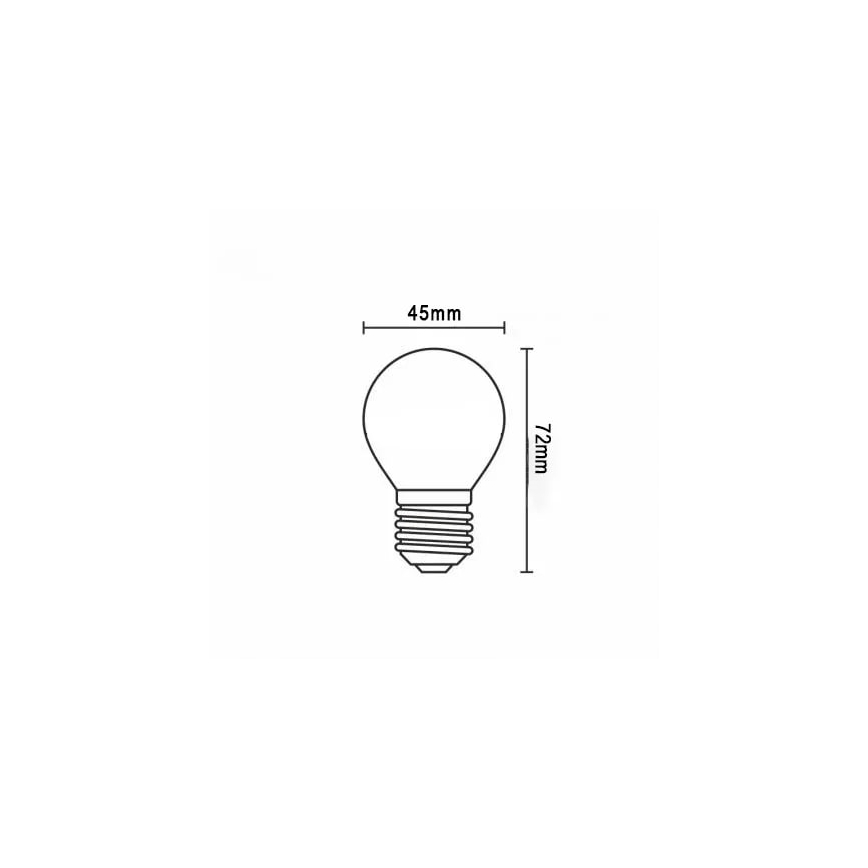 Светодиодная лампочка FILAMENT G45 E27/4W/230V 3000K