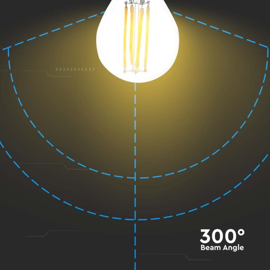 Светодиодная лампочка FILAMENT G45 E27/6W/230V 4000K