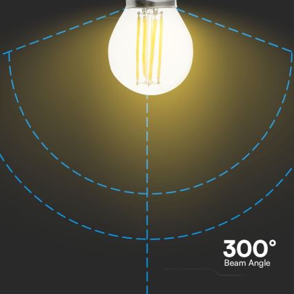 Светодиодная лампочка FILAMENT G45 E27/6W/230V 6500K