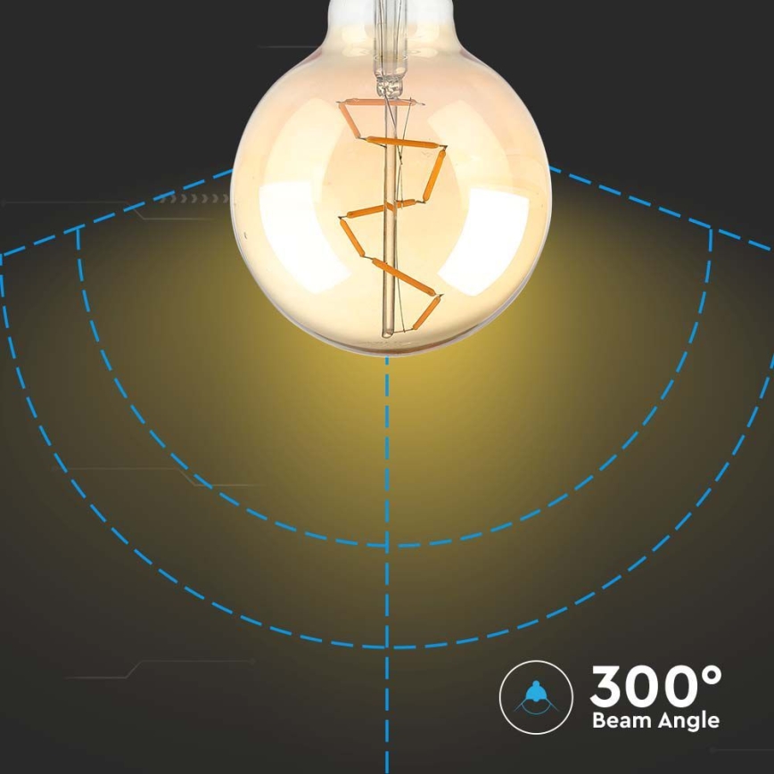 Светодиодная лампочка FILAMENT G95 E27/4W/230V 2200K