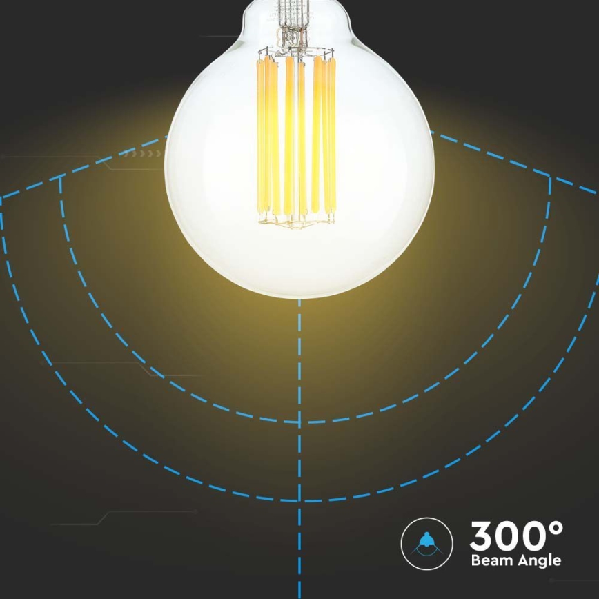 Светодиодная лампочка FILAMENT G95 E27/6W/230V 3000K