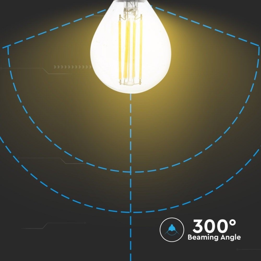 Светодиодная лампочка FILAMENT P45 E14/6W/230V 2700K