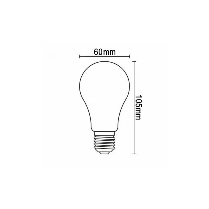 Светодиодная лампочка FILAMENT SHAPE A60 E27/4W/230V 1800K дымчатый