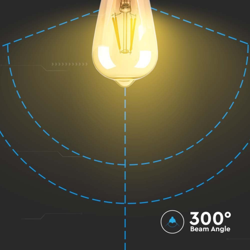 Светодиодная лампочка FILAMENT ST64 E27/4W/230V 2200K