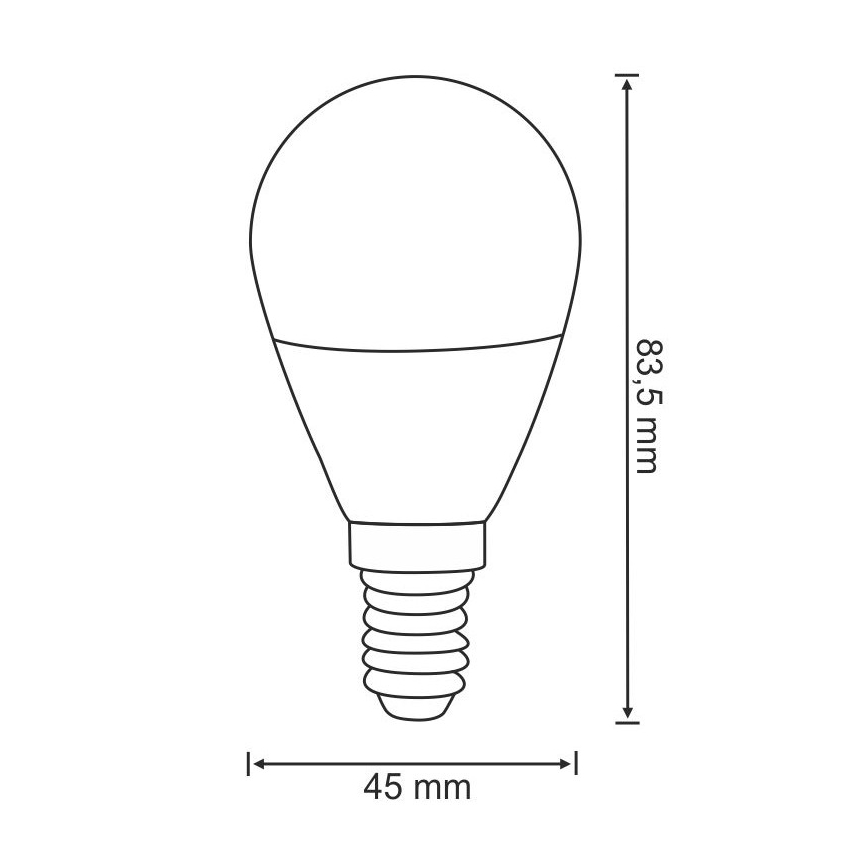 Светодиодная лампочка G45 E14/3,5W/230V 3000K