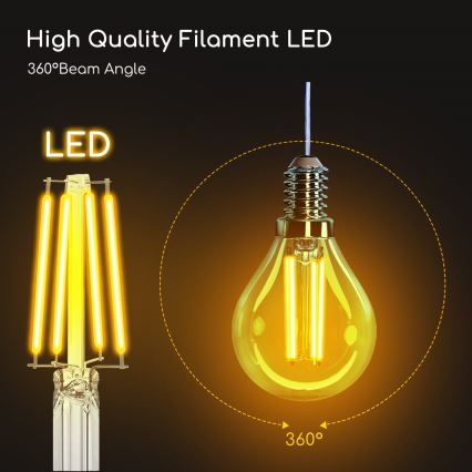 Светодиодная лампочка G45 E14/4W/230V 2700K - Aigostar