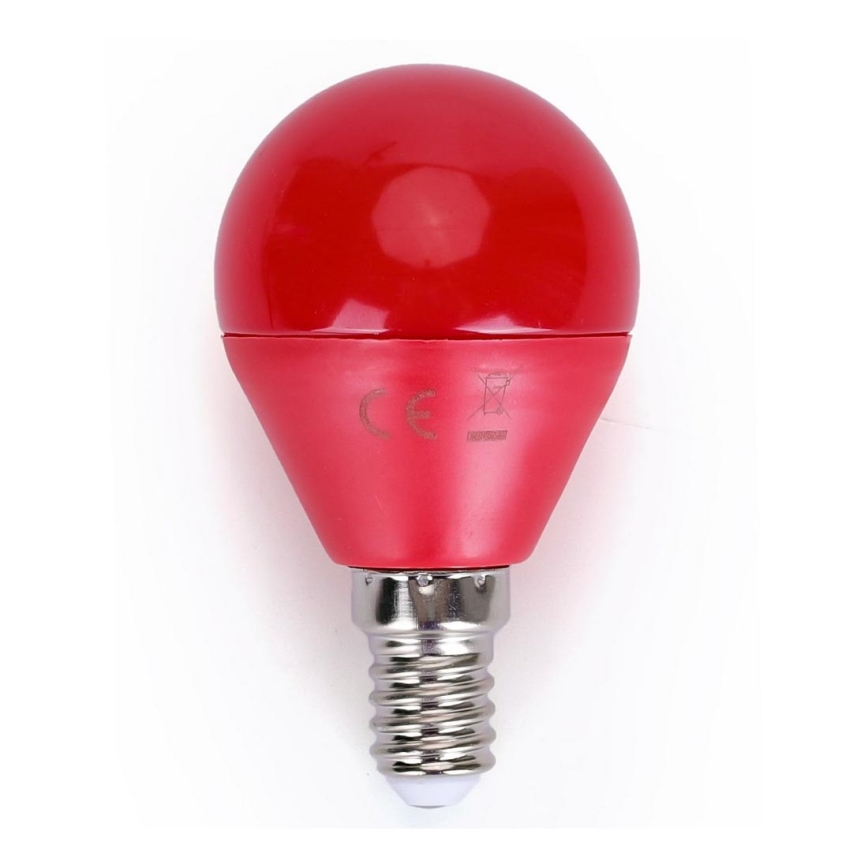 Светодиодная лампочка G45 E14/4W/230V красный - Aigostar
