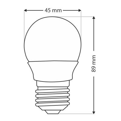 Светодиодная лампочка G45 E27/6W/230V 6500K