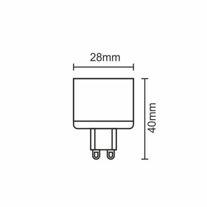 Светодиодная лампочка G9/5W/230V 2800K