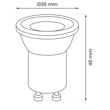 Светодиодная лампочка GU10-MR11/3W/230V 4000K
