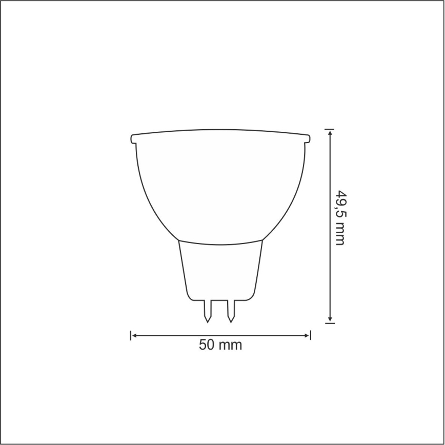 Светодиодная лампочка GU5,3/MR16/2,6W/12V 6400K