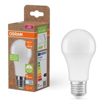 Светодиодная лампочка из переработанного пластика A100 E27/14W/230V 4000K - Osram
