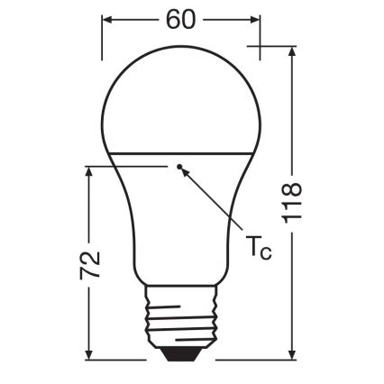 Светодиодная лампочка из переработанного пластика A100 E27/14W/230V 4000K - Osram