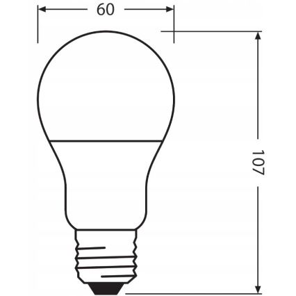Светодиодная лампочка из переработанного пластика A60 E27/8,5W/230V 2700K - Ledvance